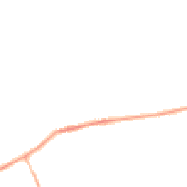 Night-time road noise heatmap for NE23 7TE