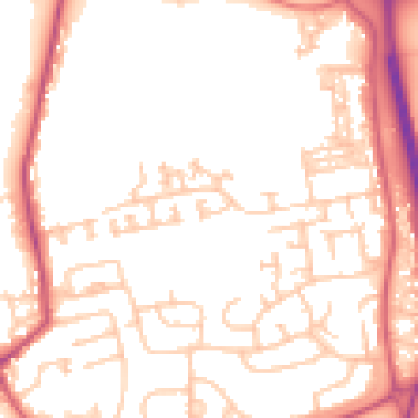 Daytime road noise heatmap for NE23 7UE