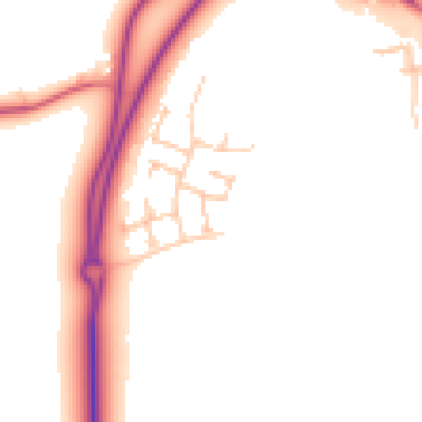 Daytime road noise heatmap for NE23 8BZ