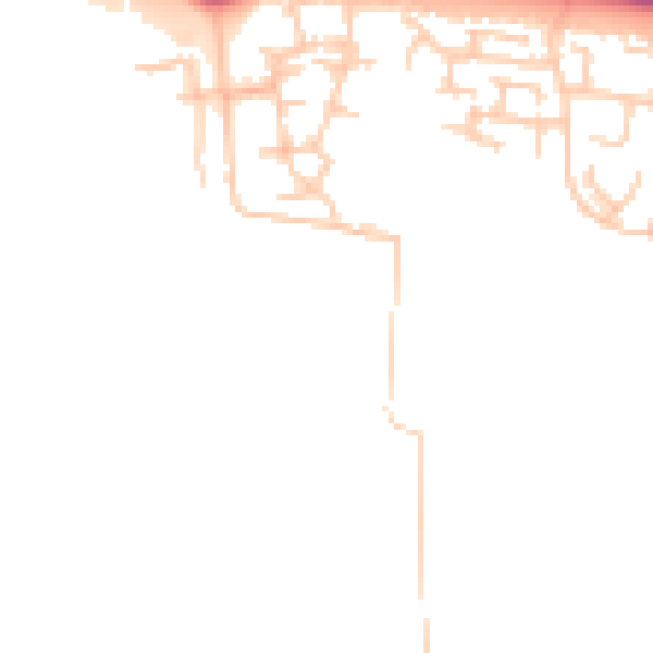 Daytime road noise heatmap for NE23 8FW