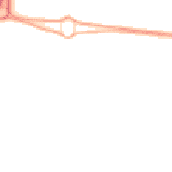 Night-time road noise heatmap for NE23 8JA