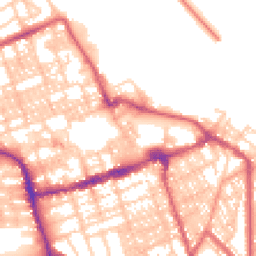 Daytime road noise heatmap for NE24 1AY