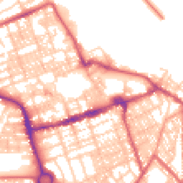 Daytime road noise heatmap for NE24 1BD