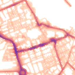 Daytime road noise heatmap for NE24 1BE