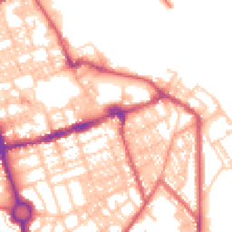 Daytime road noise heatmap for NE24 1BL