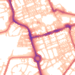 Daytime road noise heatmap for NE24 1DA