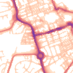 Daytime road noise heatmap for NE24 1DB