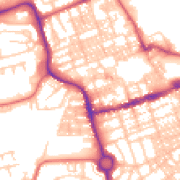 Daytime road noise heatmap for NE24 1DN