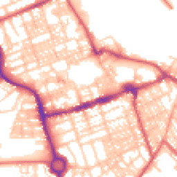 Daytime road noise heatmap for NE24 1DP