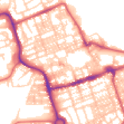 Daytime road noise heatmap for NE24 1DX