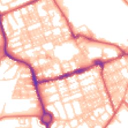Daytime road noise heatmap for NE24 1EB