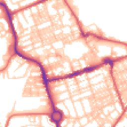 Daytime road noise heatmap for NE24 1ED