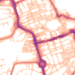 Daytime road noise heatmap for NE24 1EF