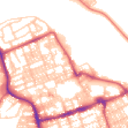 Daytime road noise heatmap for NE24 1EP