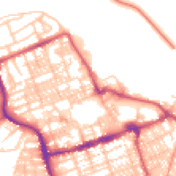 Daytime road noise heatmap for NE24 1HA