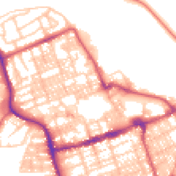 Daytime road noise heatmap for NE24 1HB