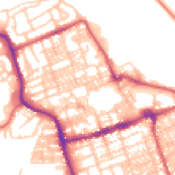 Daytime road noise heatmap for NE24 1HD