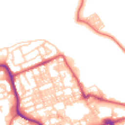 Daytime road noise heatmap for NE24 1LD