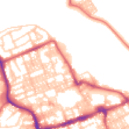 Daytime road noise heatmap for NE24 1LL