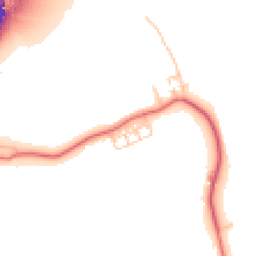 Daytime road noise heatmap for NE24 1RY