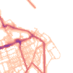 Daytime road noise heatmap for NE24 2AL