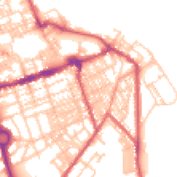 Daytime road noise heatmap for NE24 2EE
