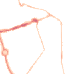 Night-time road noise heatmap for NE24 2EL