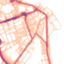 Daytime road noise heatmap for NE24 2EQ