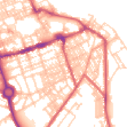 Daytime road noise heatmap for NE24 2EU