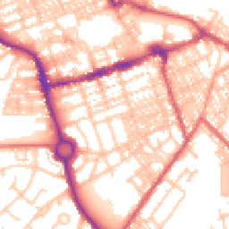 Daytime road noise heatmap for NE24 2EX