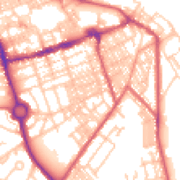 Daytime road noise heatmap for NE24 2HG
