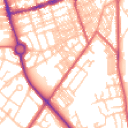 Daytime road noise heatmap for NE24 2HT