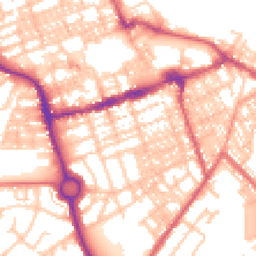 Daytime road noise heatmap for NE24 2JP
