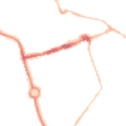 Night-time road noise heatmap for NE24 2JP