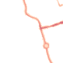 Night-time road noise heatmap for NE24 2JU