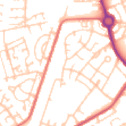 Daytime road noise heatmap for NE24 2QE