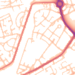 Daytime road noise heatmap for NE24 2QQ