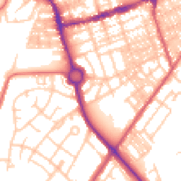 Daytime road noise heatmap for NE24 2RZ
