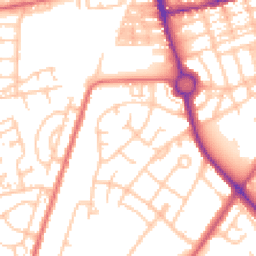 Daytime road noise heatmap for NE24 2SJ