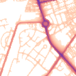 Daytime road noise heatmap for NE24 2SR