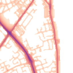 Daytime road noise heatmap for NE24 3FB