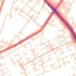 Daytime road noise heatmap for NE24 3LL