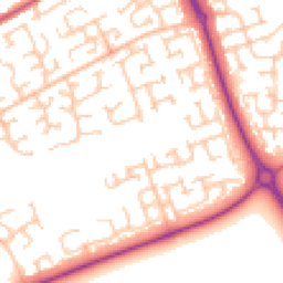 Daytime road noise heatmap for NE24 3RJ