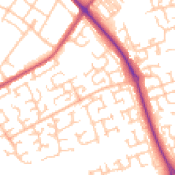 Daytime road noise heatmap for NE24 3TX