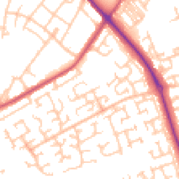 Daytime road noise heatmap for NE24 3TY