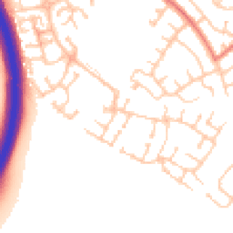 Daytime road noise heatmap for NE24 4GD