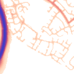 Daytime road noise heatmap for NE24 4GU