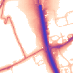 Daytime road noise heatmap for NE24 4HX