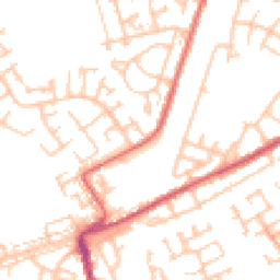 Daytime road noise heatmap for NE24 4RJ