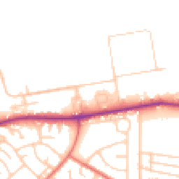 Daytime road noise heatmap for NE24 4RL